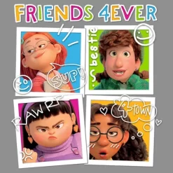 Women's Turning Red Friends 4Eva Polaroids Racerback Tank Top