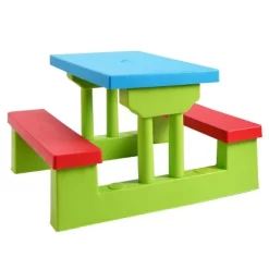 Costway 4 Seat Kids Picnic Table W/Umbrella Garden Yard Folding Children Bench Outdoor -Children Furniture Store GUEST 2aa959b0 b628 474b a9b5 752de60947a8