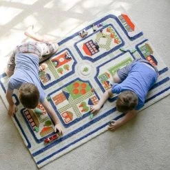 39"x59" Traffic Blue 3D Play Rug - IVI -Children Furniture Store GUEST 2b40b469 6b63 4c5b a4a4 67316e7781a2