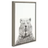 Bear Framed Canvas Art Gray (24"x18") - Uniek -Children Furniture Store GUEST 2b52e9e5 fba1 4a01 b7e9 028b39a01d5f