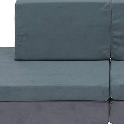 Children's Factory Multipurpose Whatsit Kids Furniture Sofa Couch With Flexible Seat Cushions For Home Bedrooms, Playrooms, And Dorms, Gray 4 Children's Factory Multipurpose Whatsit Kids Furniture Sofa Couch With Flexible Seat Cushions For Home Bedrooms, Playrooms, And Dorms, Gray - Image 2