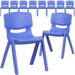 Flash Furniture 10 Pack Plastic Stackable School Chair With 13.25" Seat Height -Children Furniture Store GUEST 2de82612 44ee 429c 9eb5 1d2c61b188ea 1