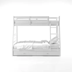 HOMES: Inside + Out Twin Over Full Kids' Emma Bunk Bed White - IoHOMES -Children Furniture Store GUEST 2df9d59f d1ed 48cd aa6e a2d771345ad9