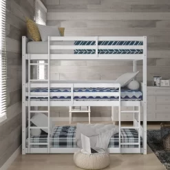 Twin Capri Wood Triple Bunk Bed White - Hillsdale Furniture -Children Furniture Store GUEST 2f7ed0bd 3b0c 4826 94d4 6c8b26e2eb89