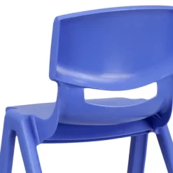 Flash Furniture 4 Pack Blue Plastic Stackable School Chair With 13.25'' Seat Height -Children Furniture Store GUEST 3134829f 41d1 4649 85d1 4f9a3a1e6e71