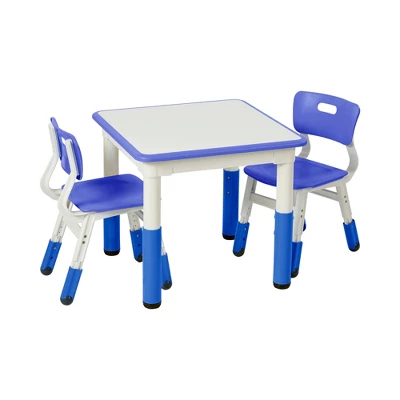 ECR4Kids Square Resin Dry-Erase Adjustable Activity Table With 2 Chairs (3-Piece Set) 9 ECR4Kids Square Resin Dry-Erase Adjustable Activity Table With 2 Chairs (3-Piece Set) - Image 7