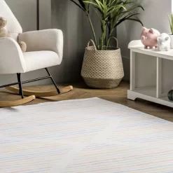 NuLOOM Alise Kids Striped Nursery Or Playroom Area Rug -Children Furniture Store GUEST 31f7a817 0a45 4484 bf30 9c60719a1b7e