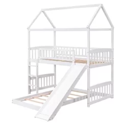 Twin Over Twin Bunk Bed, House Bed With Slide And Ladder-ModernLuxe -Children Furniture Store GUEST 337c868f 1d4a 490d bcb4 44dc194c2f0f