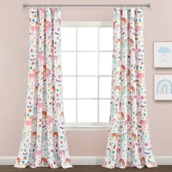 84"x52" Set Of 2 Unicorn Heart Window Curtain Panels - Lush Décor -Children Furniture Store GUEST 340f3724 ea15 4249 8604 edf344482ae7