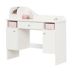 Vito Makeup Desk With Drawer Pure White/Pink - South Shore -Children Furniture Store GUEST 348c79f5 5d2b 4eb5 9fa7 96fc7f1e0b07