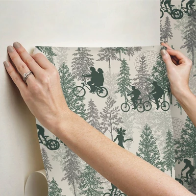 Netflix Stranger Things Hawkins Woods Peel And Stick Wallpaper Brown - RoomMates 6 Netflix Stranger Things Hawkins Woods Peel And Stick Wallpaper Brown - RoomMates - Image 4