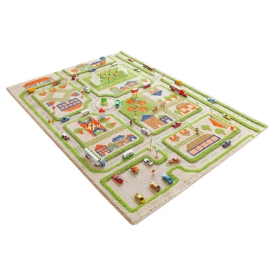 52.5"x71" Traffic Green 3D Play Rug - IVI 4 52.5"x71" Traffic Green 3D Play Rug - IVI - Image 2