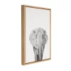 24" X 18" Elephant Framed Canvas Art - Uniek