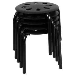 Flash Furniture Plastic Nesting Stack Stools, 11.5"Height (5 Pack) -Children Furniture Store GUEST 38ff915d de82 47e5 a5cb ff9d12dd1103 1