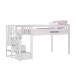 Max & Lily Twin Low Loft Bed With Staircase -Children Furniture Store GUEST 39874fac 8501 494b a059 9b2610c35ee0