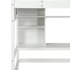 Twin Size Loft Bed With Storage Shelves, Desk And Ladder - ModernLuxe -Children Furniture Store GUEST 3b77c92b 40bb 43b6 8e7c 48f86f8e16f1