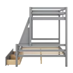 Twin Over Full Bunk Bed With Whiteboard, 3 Hooks And 2 Drawers-ModernLuxe 19 Twin Over Full Bunk Bed With Whiteboard, 3 Hooks And 2 Drawers-ModernLuxe -Children Furniture Store GUEST 3b7a74ac 6e90 40fd ba5f 6c6c36e0ad44