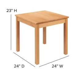 Emma And Oliver Kids Natural Solid Wood Table And Chair Set For Classroom, Playroom, Kitchen -Children Furniture Store GUEST 3bbc143d 24b7 4f0e bf0f 7de1271de2c8