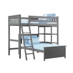 Max & Lily L-Shaped Twin Over Twin Bunk Bed With Bookcase 15 Max & Lily L-Shaped Twin Over Twin Bunk Bed With Bookcase -Children Furniture Store GUEST 3bf12638 1b21 440b b1fb 03701ec19f2c