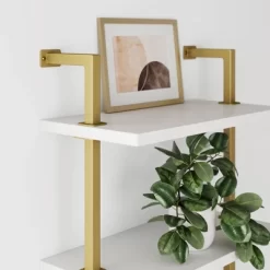 Theo Floating Shelf Gold/White - Nathan James -Children Furniture Store GUEST 3c55db61 c6f4 4fb2 bf58 1b9208e7c57c