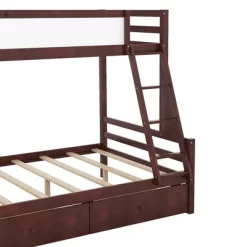 Twin Over Full Bunk Bed With Whiteboard, 3 Hooks And 2 Drawers-ModernLuxe 23 Twin Over Full Bunk Bed With Whiteboard, 3 Hooks And 2 Drawers-ModernLuxe -Children Furniture Store GUEST 3cd2b031 4421 441e ad23 345122c85819