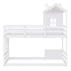 Twin Over Twin Bunk Bed With Roof, Window, Guardrails And Ladder - ModernLuxe -Children Furniture Store GUEST 3cdce7a8 2ac6 4b39 a78f 82d347ca0749