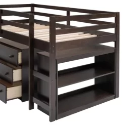 Low Twin Loft Bed With Cabinet And Rolling Portable Desk - ModernLuxe 20 Low Twin Loft Bed With Cabinet And Rolling Portable Desk - ModernLuxe -Children Furniture Store GUEST 3cecf371 5b84 4f91 827c befc464675f2