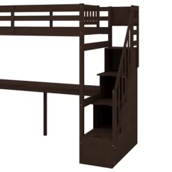 Twin Size Loft Bed With Storage Staircase And Built-in Desk-ModernLuxe -Children Furniture Store GUEST 3d84d3bd e94c 4f17 bf93 beb56a664f9c