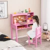 Costway Kids Desk And Chair Set Study Writing Workstation With Hutch & Bulletin Board -Children Furniture Store GUEST 3e525f49 5fe8 45e8 9190 b12ec2654237