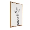 24" X 18" Giraffe Framed Canvas Art - Uniek