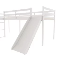 L-Shaped Twin Size Loft Bed With Ladder And Slide - ModernLuxe -Children Furniture Store GUEST 406fd696 dbb2 49ae a007 8c8ae09e1e78
