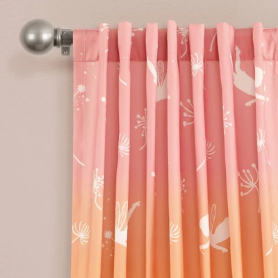 52"x84" Kids' Make A Wish Dandelion Fairy Ombre Window Curtain Panels Pastel Rainbow Set - Lush Décor 3 52"x84" Kids' Make A Wish Dandelion Fairy Ombre Window Curtain Panels Pastel Rainbow Set - Lush Décor