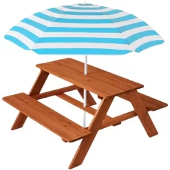 Best Choice Products Kids Wooden Picnic Table, Outdoor Activity Table W/ Adjustable Umbrella, Built-In Seats -Children Furniture Store GUEST 42292d8f a80d 40ad a353 6735de649691
