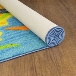 KC CUBS Boy & Girl Kids Dinosaur Dino Car Vehicle Traffic Road Educational Learning & Game Play Nursery Bedroom Classroom Rug Carpet -Children Furniture Store GUEST 4244c7ed 3f11 44de b190 39ad1cef29aa