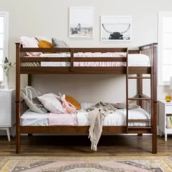 Twin Over Twin Transitional Cottage Solid Pine Bunk Bed Walnut - Saracina Home 13 Twin Over Twin Transitional Cottage Solid Pine Bunk Bed Walnut - Saracina Home -Children Furniture Store GUEST 42926e28 3ddc 4c25 a548 ce7b84644a93