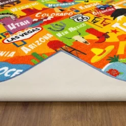 KC CUBS Boy & Girl Kids USA United States Map Educational Learning & Fun Game Play Area Non Slip Nursery Bedroom Classroom Rug Carpet -Children Furniture Store GUEST 44282e9c 00e2 4086 bb27 b6697a8c3187