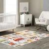 NuLOOM Carmina City Streets Machine Washable Kids Area Rug 3' X 5' In White Multi -Children Furniture Store GUEST 448ea840 db31 4be6 883c 895e7f80169d 1