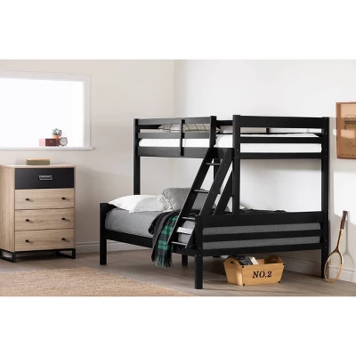 Induzy Solid Wood Bunk Beds Matte Black - South Shore 4 Induzy Solid Wood Bunk Beds Matte Black - South Shore - Image 2