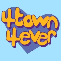 Men's Turning Red 4Town 4Eva Heart T-Shirt