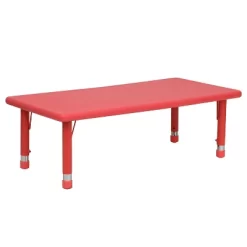 Flash Furniture 24"W X 48"L Rectangular Plastic Height Adjustable Activity Table -Children Furniture Store GUEST 468f72fa 4a31 4356 b450 2433e1ffd465 1