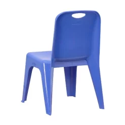 Flash Furniture 2 Pack Blue Plastic Stackable School Chair With Carrying Handle And 11" Seat Height -Children Furniture Store GUEST 46b5689c 0f05 4408 b065 8784272b782d