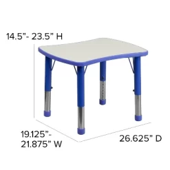 Flash Furniture 21.875"W X 26.625"L Rectangular Plastic Height Adjustable Activity Table 15 Flash Furniture 21.875"W X 26.625"L Rectangular Plastic Height Adjustable Activity Table -Children Furniture Store GUEST 46c6a5ce 072d 42e5 817d 427bf2993bc0