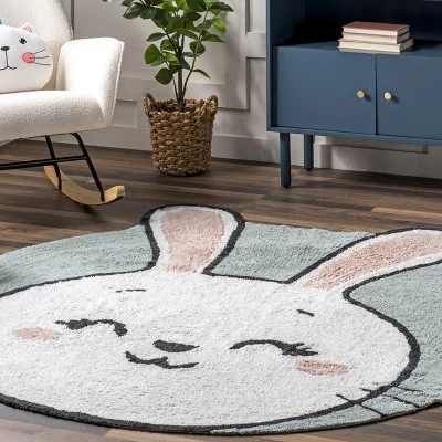 NuLOOM Vera Bunny Machine Washable Kids Area Rug 10 NuLOOM Vera Bunny Machine Washable Kids Area Rug - Image 8