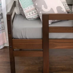 Twin Indy Solid Wood Low Loft Bed Walnut - Saracina Home 10 Twin Indy Solid Wood Low Loft Bed Walnut - Saracina Home -Children Furniture Store GUEST 477d014b ca9f 421f a774 50b8fe69b59d