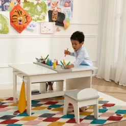 Fantasy Fields - Little Artist Monet Play Art Table Kids Furniture - White/Gray -Children Furniture Store GUEST 4789b143 07ca 4d13 b707 87cf940c4cfd
