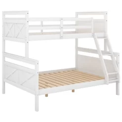 Twin Over Full Bunk Bed With Ladder And Safety Guardrail-ModernLuxe -Children Furniture Store GUEST 479b8b06 419b 4c23 b020 dc8e20883489