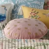 Himal Velvet Embroidered Round Pillow - Homthreads -Children Furniture Store GUEST 480247dc 55b3 45d3 a8b9 76d52241f102