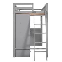 Twin Size Loft Bed With Wardrobe, Drawers And Desk With Shelves - ModernLuxe 21 Twin Size Loft Bed With Wardrobe, Drawers And Desk With Shelves - ModernLuxe -Children Furniture Store GUEST 481f1f59 447b 4f05 a7e8 5a75690a7c7d