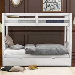 Twin Over Twin Pull-out Bunk Bed With Trundle Bed And Ladder-ModernLuxe 14 Twin Over Twin Pull-out Bunk Bed With Trundle Bed And Ladder-ModernLuxe -Children Furniture Store GUEST 4860263a fbfa 4f2f b7cf 5e26ab82ed38