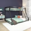 Twin/Full Max Metal Bunk Bed Black - Room & Joy -Children Furniture Store GUEST 49901b48 21dd 45be ba68 d5485d3009ba